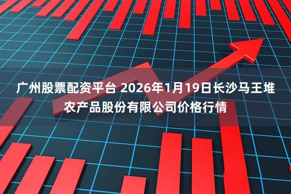 广州股票配资平台 2026年1月19日长沙马王堆农产品股份有限公司价格行情
